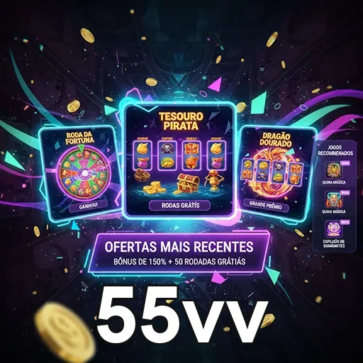 Imagem do site 55vv com destaque para a página inicial, mostrando recursos e informações relevantes do 55vv.